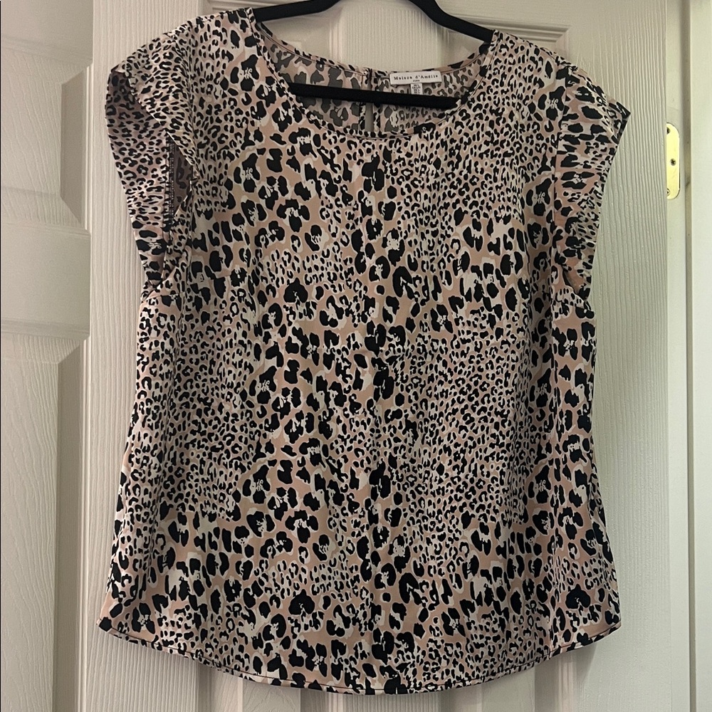Elegant Animal Print Blouse